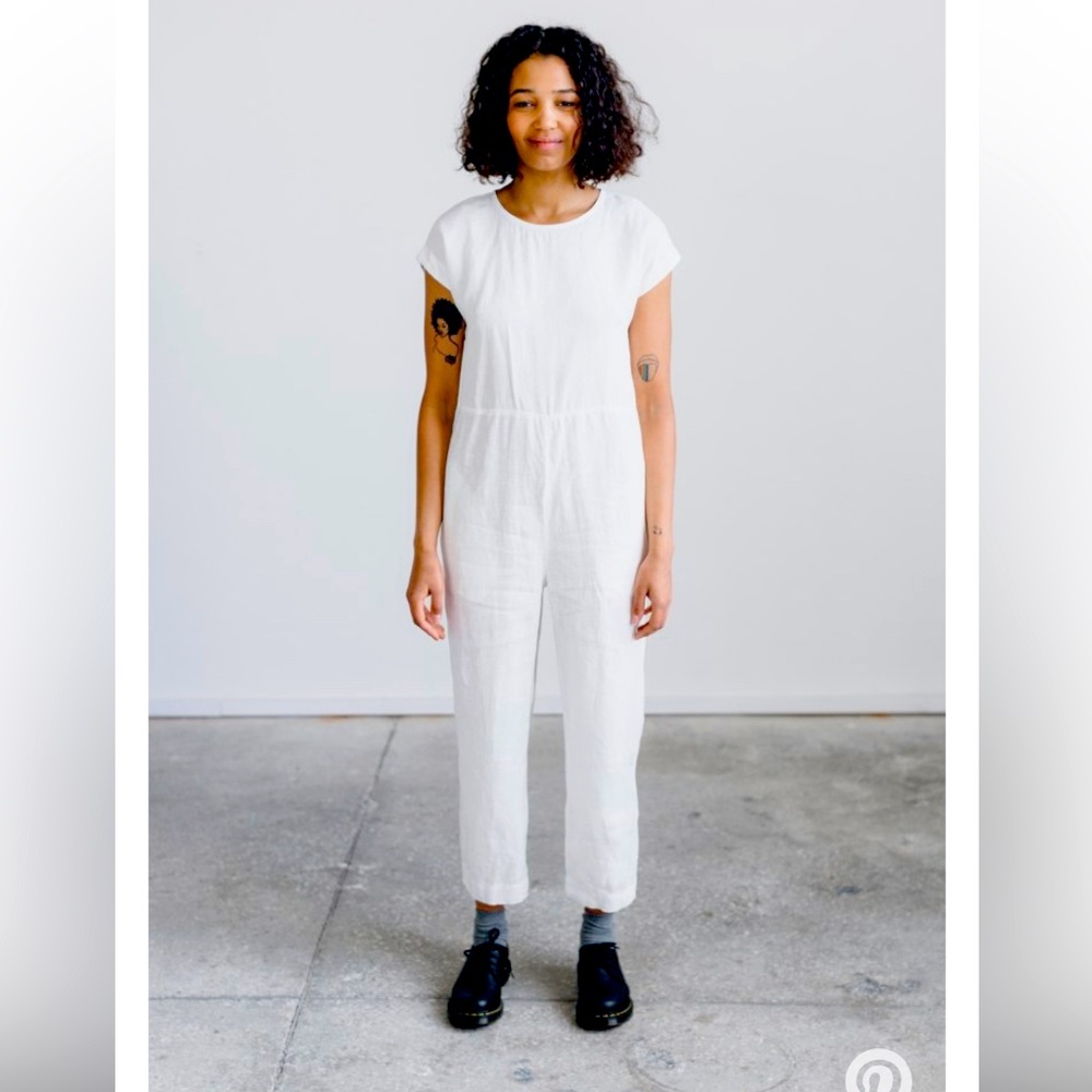 Linenfox XL terracotta jumpsuit